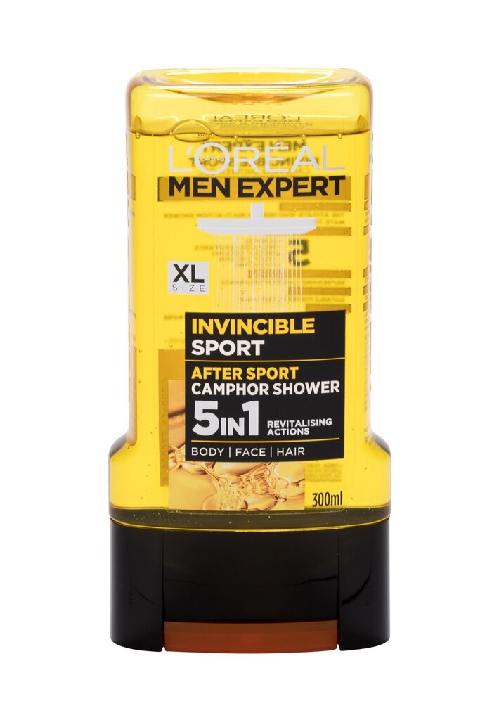 Dušas želeja L'Oreal Paris Men Expert Invincible Sport, 300 ml цена и информация | Dušas želejas, eļļas | 220.lv