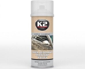 Caurspīdīga izsmidzināma akrila laka K2 GLOSS 400ML (Glancēta) cena un informācija | Auto ķīmija | 220.lv