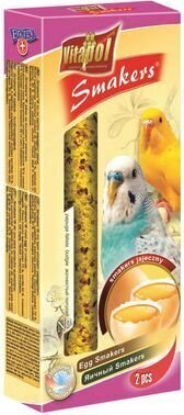 Vitapol Smakers kārums viļņpapagaiļiem, ar medu (2 gab) 80g cena un informācija | Putnu barība | 220.lv