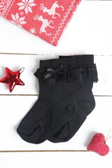 Детские носки черного цвета LUISA  цена и информация | Носки, колготки для девочек | 220.lv