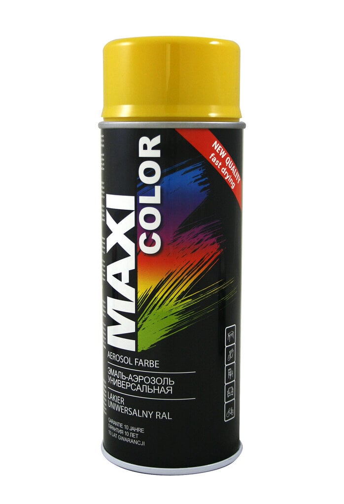Rapšu dzeltena, spīdīga krāsa MOTIP MAXI color 400ml cena un informācija | Auto krāsas | 220.lv