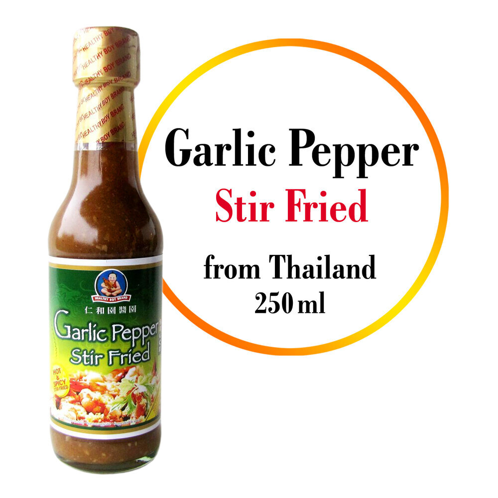 Ķiploku piparu mērce - marināde cepšanai, Garlic Pepper Stir Fried sauce, Healty Boy, 250 ml cena un informācija | Mērces | 220.lv