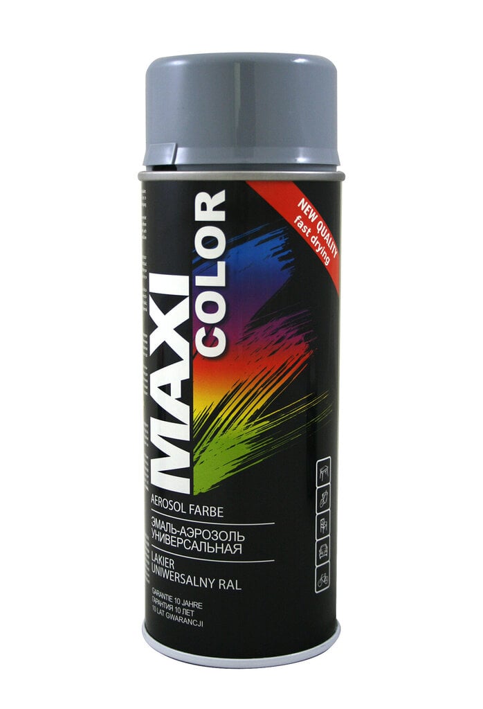 Sudrabaini pelēka spīdīga krāsa MOTIP MAXI color 400ml цена и информация | Krāsas | 220.lv