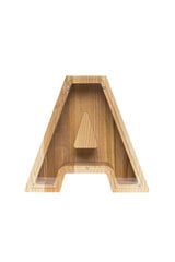 Деревянная копилка - буква «A» цена и информация | Оригинальные копилки | 220.lv
