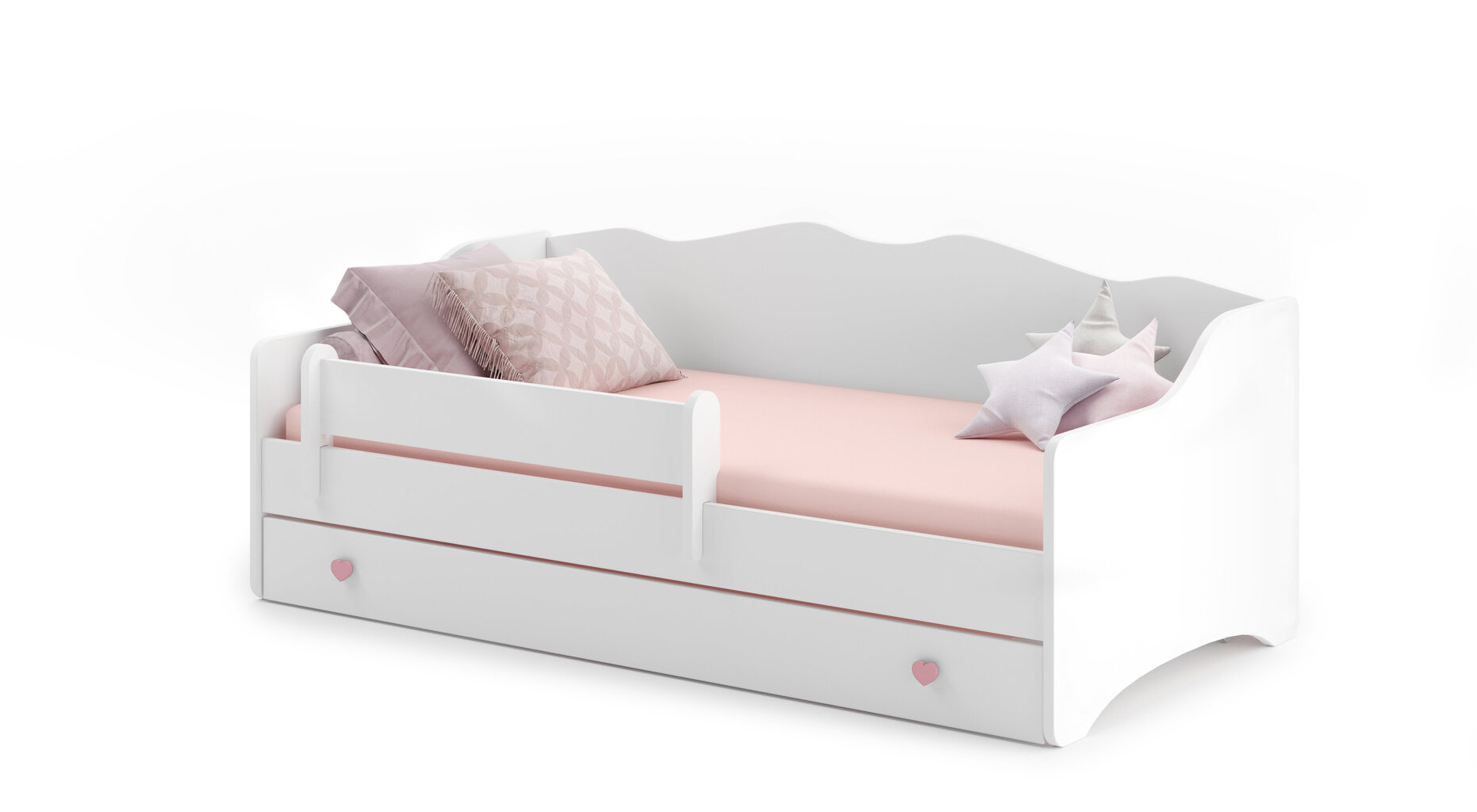 Bērnu gulta ADRK Furniture Emka U1, 80x160 cm, balta cena un informācija | Bērnu gultas | 220.lv