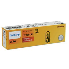 PHILIPS auto spuldze 12V W3W 3W W12,1x9,5d 1.gab. cena un informācija | Auto spuldzes | 220.lv