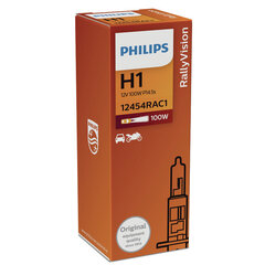 PHILIPS auto spuldze H1 12V 100W RALLY 1.gab. cena un informācija | Auto spuldzes | 220.lv