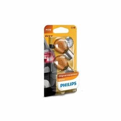 PHILIPS autospuldze 12V PY21W Amber, 2 gab. blisteris цена и информация | Автомобильные лампочки | 220.lv