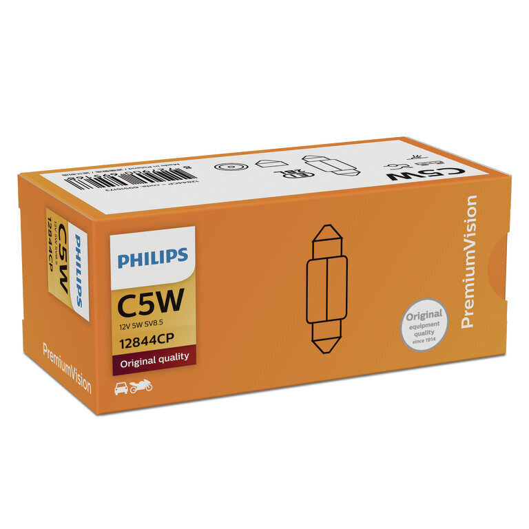 PHILIPS auto spuldze 12V C5W SV8,5 1.gab. cena un informācija | Auto spuldzes | 220.lv