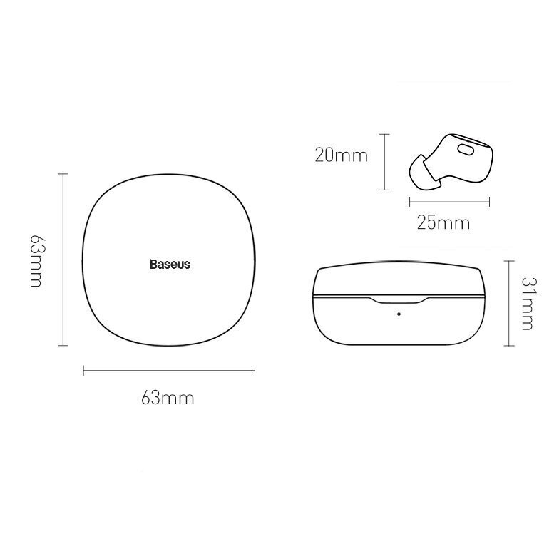 Bezvadu austiņas Baseus Encok WM01 Plus, melnas, NGWM01P-01 цена и информация | Austiņas | 220.lv