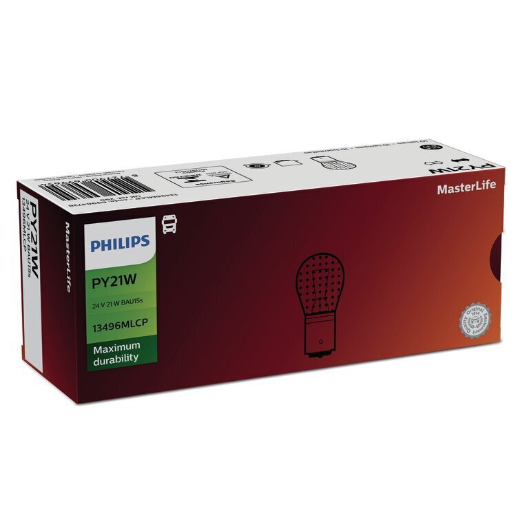 Auto spuldze PHILIPS 24V PY21W Amber cena un informācija | Auto spuldzes | 220.lv