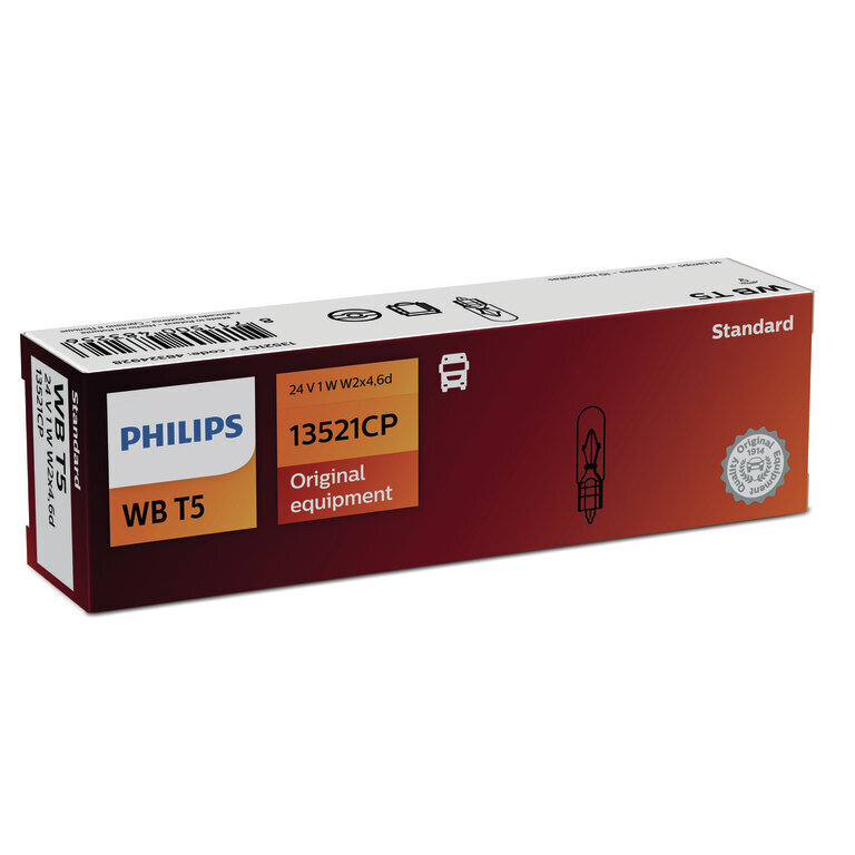 PHILIPS autolampa 24V 1W W2X4,6D T5 cena un informācija | Auto spuldzes | 220.lv