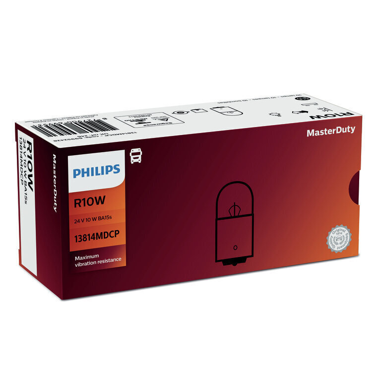 PHILIPS autolampa 24V R10W Master Duty cena un informācija | Auto spuldzes | 220.lv