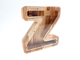 Деревянная копилка буква «Z» цена и информация | Оригинальные копилки | 220.lv