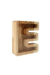 Деревянная копилка - буква «E» цена и информация | Оригинальные копилки | 220.lv