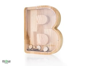 Деревянная копилка-буква «B» Большой размер цена и информация | Оригинальные копилки | 220.lv