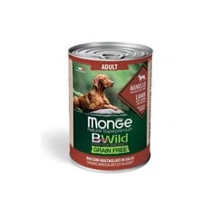 Monge Bwild Dog Adult Chunkies Влажный корм без злаков для собак с бараниной, тыквой и кабачками 400г цена и информация | Консервы для собак | 220.lv