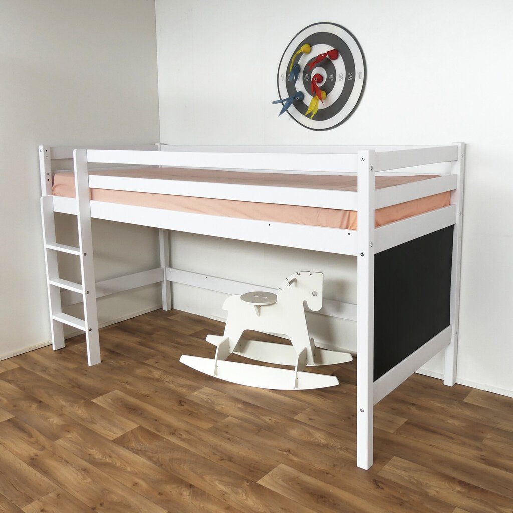 Divstāvu gulta ar tāfeli, vidēji augsta 90 x 200 cm cena un informācija | Bērnu gultas | 220.lv