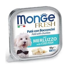 Паштет и кусочки Monge Fresh для взрослых собак с треской 100г цена и информация | Консервы для собак | 220.lv