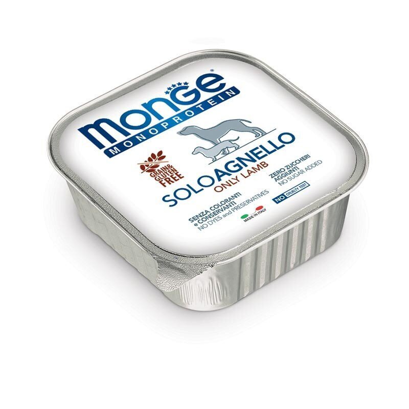 Monge Monoproteico konservi ar jēru suņiem, tikai viena veida gaļa 150g cena un informācija | Konservi suņiem | 220.lv