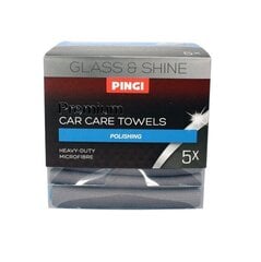 PINGI premium automašīnas stiklu un pulēšanas lupatiņas 5gab cena un informācija | Tīrīšanai, salvetes | 220.lv