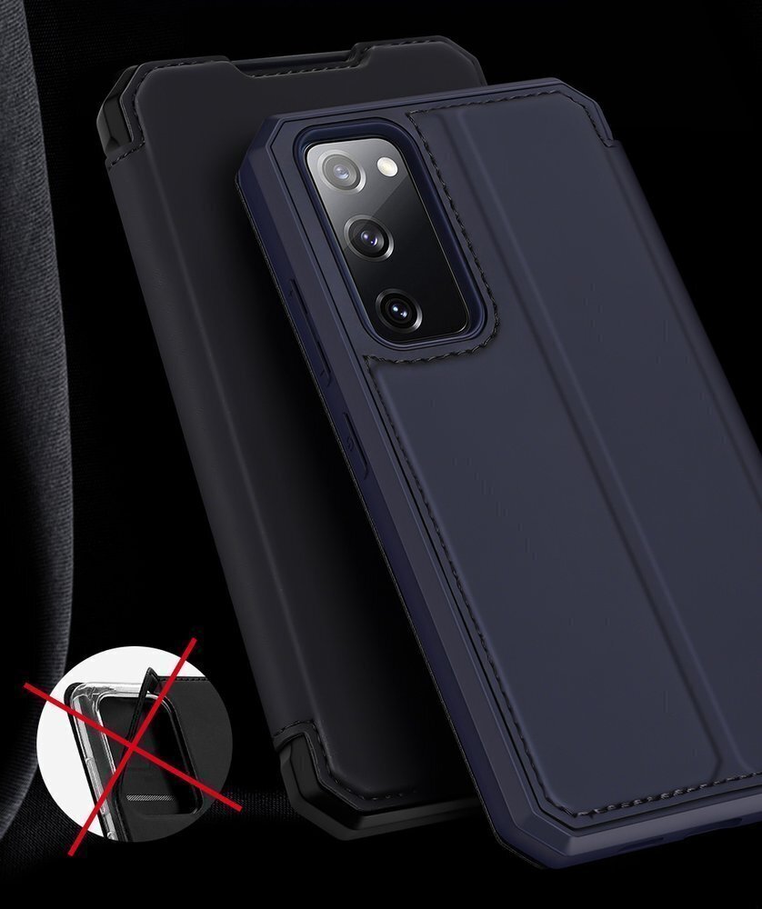 Telefona maciņš Dux Ducis Skin X Bookcase, piemērots Samsung Galaxy S20 FE 5G, melns цена и информация | Telefonu vāciņi, maciņi | 220.lv