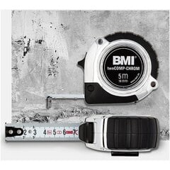 Рулетка BMI twoCOMP Chrom (3 м), SB упаковка цена и информация | Механические инструменты | 220.lv