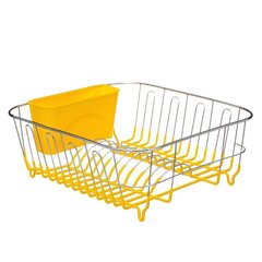 Решетка для сушки посуды, 36,5x32.5x14см, желтая цена и информация | Чистящие средства | 220.lv
