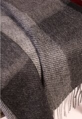 Малый плед черно-серого цвета с клетчатым узором из шерсти альпака цена и информация | Покрывала, пледы | 220.lv