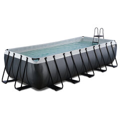Каркасный бассейн с фильтром Exit Leather 540x250x122 см, черный цена и информация | Бассейны | 220.lv