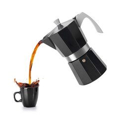 Эспрессо кофеварка evva черная, на 6 чашек цена и информация | Чайники, кофейники | 220.lv