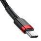 USB-C -> USB-C datu un uzlādes vads, Baseus Cafule CATKLF-GG1 60W / PD 3.0 / 100 cm, melns цена и информация | Savienotājkabeļi | 220.lv