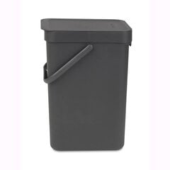 Brabantia мусорный ящик, 12л, серый цена и информация | Мусорные баки | 220.lv