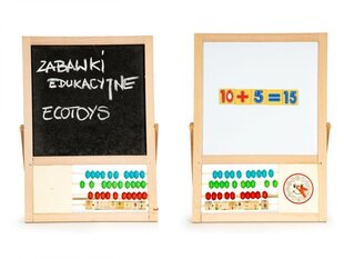 Ecotoys Izglītības magnētiskais dēlis ar skaitīkļiem un cipariem cena un informācija | Attīstošās rotaļlietas | 220.lv