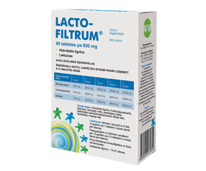 Lactofiltrum, 60 tab. cena un informācija | Vitamīni, preparāti, uztura bagātinātāji labsajūtai | 220.lv