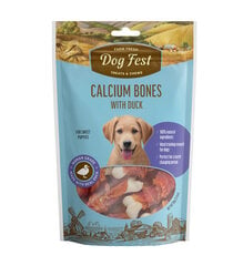 DogFest Кальциевая косточка с уткой, для щенков, 90г цена и информация | Лакомства для собак | 220.lv