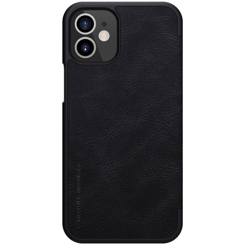 Nillkin Qin Book Case for iPhone 12 mini 5.4 Black cena un informācija | Telefonu vāciņi, maciņi | 220.lv