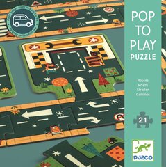Gigantiskā puzle - Ceļi (21 gab.), Djeco DJ07162 cena un informācija | Puzles, 3D puzles | 220.lv