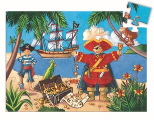 Silueta puzle - Pirāts un dārgumi (36 gab.), DJECO DJ07220 cena un informācija | Puzles, 3D puzles | 220.lv