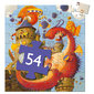 Silueta puzle - Drosminieks un pūķis (54 gab.), DJECO DJ07256 cena