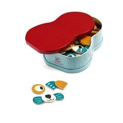 Koka magnēti un metāla kaste ar meža dzīvniekiem Djeco, DJ03085 cena un informācija | Attīstošās rotaļlietas | 220.lv
