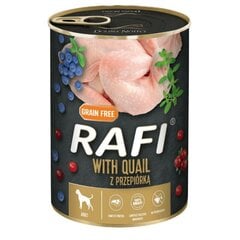 Консервы с перепелиным мясом Rafi, 400 г цена и информация | Консервы для собак | 220.lv