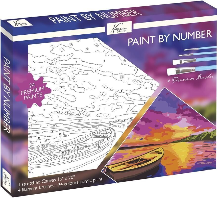 Gleznošana pēc cipariem Nassau, skats uz ezeru, 40x50 cm cena un informācija | Gleznas pēc numuriem | 220.lv