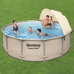 Каркасный бассейн Bestway Power Steel 396x107 см, с фильтром и крышей цена и информация | Бассейны | 220.lv