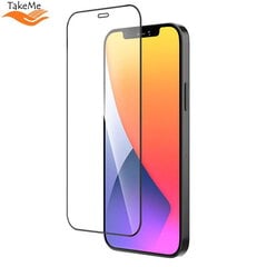 TakeMe HARD Ceramic Полной повверхностю защитное стекло для Apple iPhone 12 / iPhone 12 Pro Black цена и информация | Защитные пленки для телефонов | 220.lv