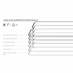 TakeMe 5D Ekstra līpīgs pilnas virsmas līmējāms 0.3mm rūdīts aizsargstikls no malas līdz malai priekš Samsung A32 (A326) 5G cena un informācija | Ekrāna aizsargstikli | 220.lv