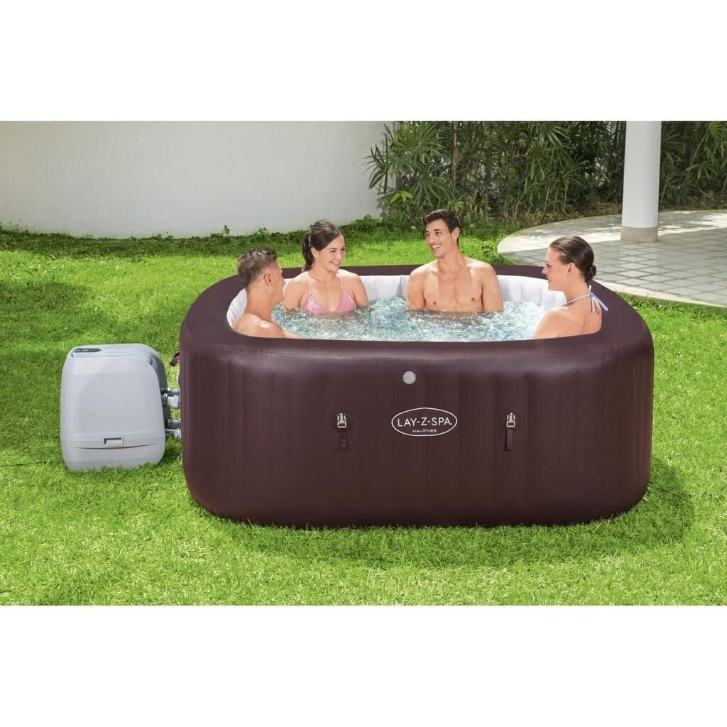 Masāžas baseins Bestway Lay-Z-Spa Maldives HydroJet Pro, 201x201x80 cm цена и информация | Baseini | 220.lv