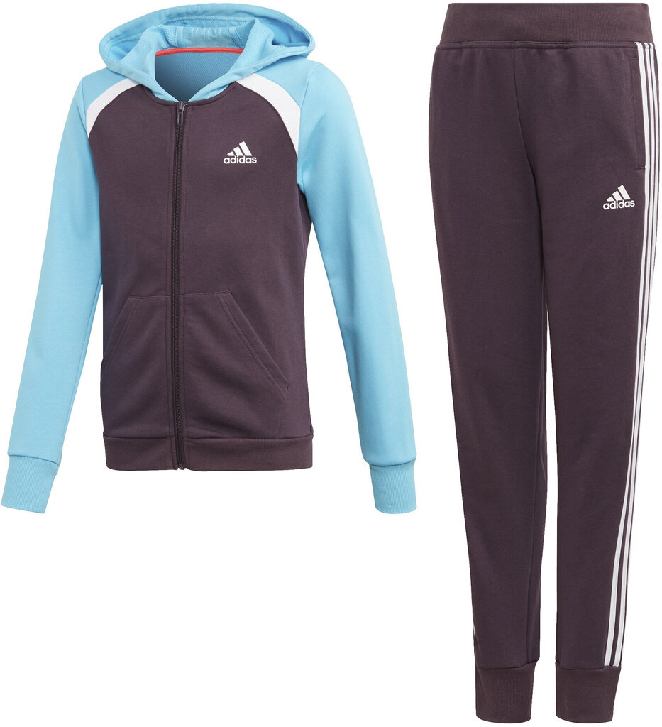 Adidas Sporta tērps G Hood Cot Ts1 Purple Blue цена и информация | Komplekti meitenēm | 220.lv