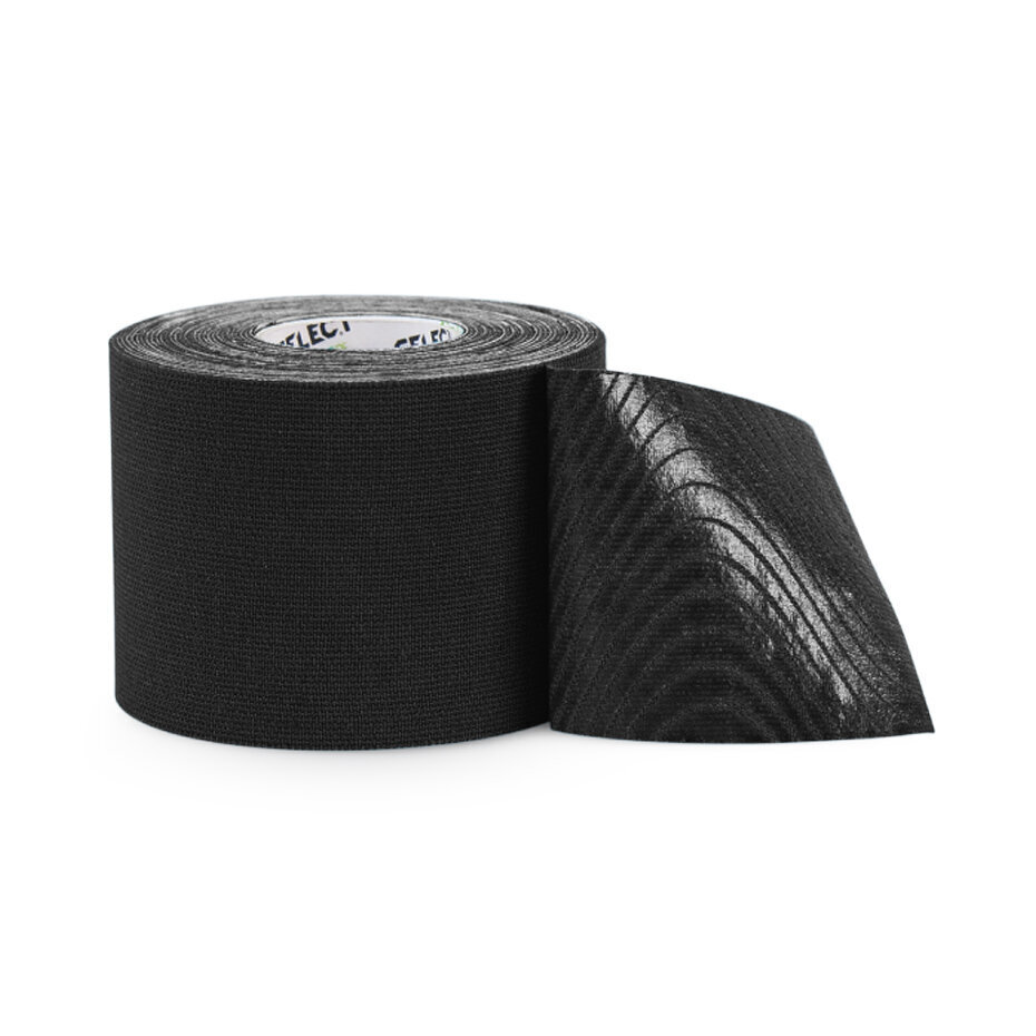 Kinezioloģiskais teips Select K-Tape, melns, 5 cm X 5 m cena un informācija | Ķermeņa daļu fiksatori | 220.lv