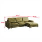 Stūra dīvāns Selsey Mokpeo, zaļš cena un informācija | Stūra dīvāni | 220.lv